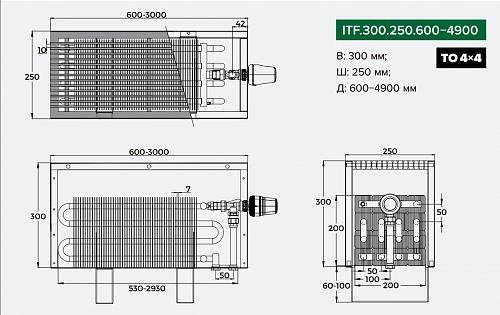 Itermic ITF 300-250-1800 конвектор напольный