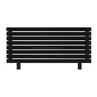 Arbiola Gorizont Liner HZ 1500-36-08 секции черный горизонтальный радиатор c боковым подключением с ножками