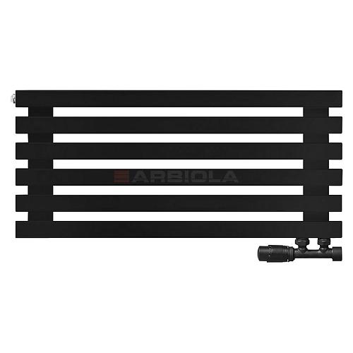 Arbiola Ritmo Gorizont V 750-40-06 секций чёрный горизонтальный радиатор c нижним подключением