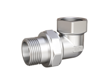 LD Pride Сгон разъемный угловой (американка) DN15 (1/2") ВР/НР латунь никель