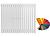Arbiola Iris 42 H 700-42-17 секции цветной вертикальный радиатор c боковым подключением