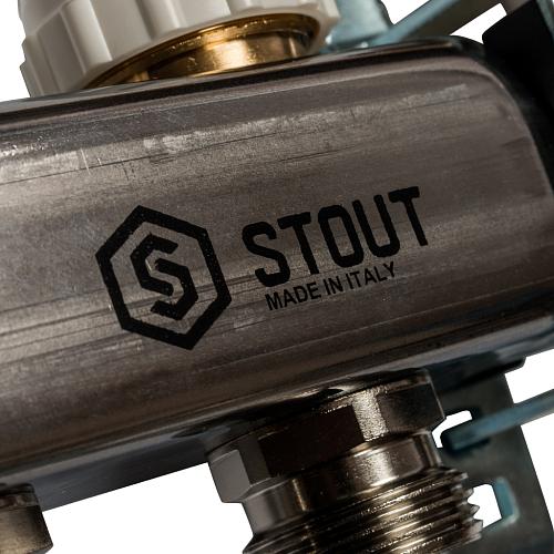 SMS 0907 000007 STOUT Коллектор из нержавеющей стали в сборе с расходомерами 7 вых.
