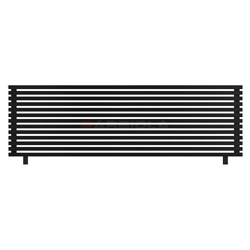 Arbiola Gorizont Ritmo HZ 2500-40-13 секций чёрный горизонтальный  радиатор c боковым подключением (на ножках)