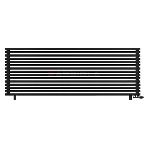 Arbiola Gorizont Ritmo VZ 2500-40-15 секций чёрный горизонтальный  радиатор c нижним подключением (на ножках)
