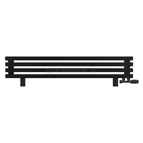 Arbiola Gorizont Ritmo VZ 1250-40-04 секции чёрный горизонтальный  радиатор c нижним подключением (на ножках)