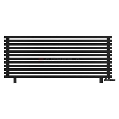 Arbiola Gorizont Ritmo VZ 2000-40-12 секций чёрный горизонтальный  радиатор c нижним подключением (на ножках)