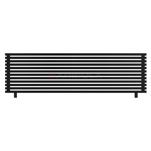 Arbiola Gorizont Ritmo HZ 2500-40-12 секций чёрный горизонтальный  радиатор c боковым подключением (на ножках)
