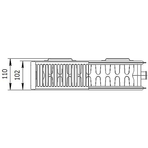 AXIS 22 300x1000 Ventil стальной панельный радиатор с нижним подключением