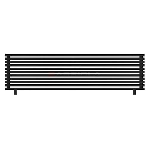 Arbiola Gorizont Ritmo HZ 2500-40-11 секций чёрный горизонтальный  радиатор c боковым подключением (на ножках)