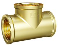 Тройники внутренняя резьба равнопроходные латунь