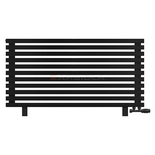 Arbiola Gorizont Ritmo VZ 1250-40-11 секций чёрный горизонтальный  радиатор c нижним подключением (на ножках)