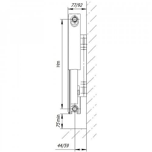 Axis 11 500x600 Classic стальной панельный радиатор с боковым подключением